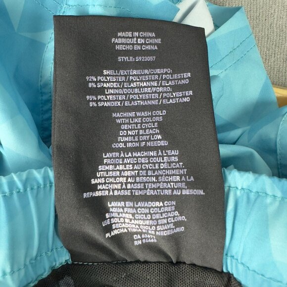 Spyder Swim Trunks Mens XXL Geometric Blue Brief  Lined Pockets & Drawstring - Picture 7 of 10